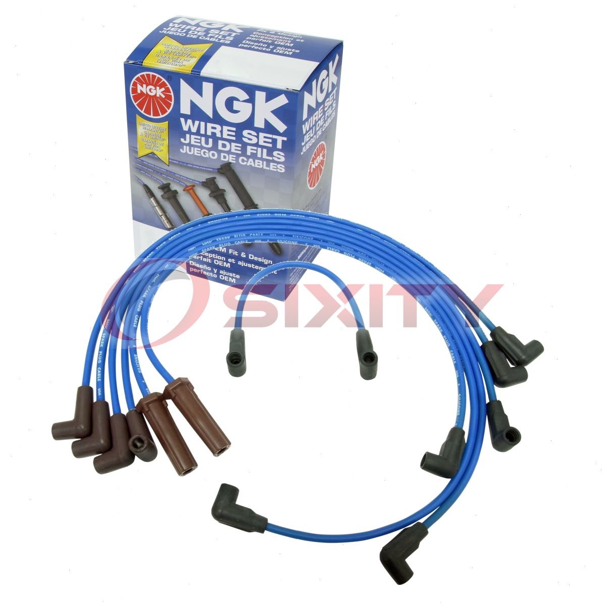 1 pc NGK Spark Plug Wire Set for 1992-1995 Chevrolet G10 4.3L V6 - Engine mo
