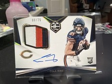 2020 Panini Limited - Rookie Patch Autographs Cole Kmet 8/75