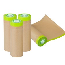 Pre-Taped Masking Paper for Painting - 18 inch x 50 feet Tape and Drape Paint...