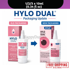 HYLO Dual 10ml Lubricating Eye Drops Preservative Free Dry Eye Care