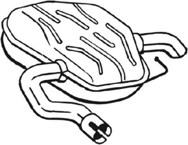 EndschalldäMpfer NachschalldäMpfer Bosal 235-241 FüR Volvo S80 2 124 V70 3 135-image