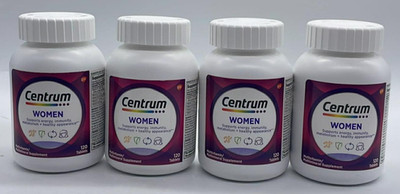 4PK Centrum Women ~ 120 Tablets Each ~ EXP 10/26+ ~ SEALED ~ FAST SHIP