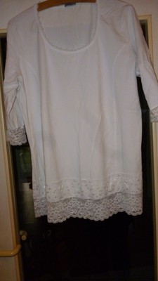 Shirt mit Spitze von Tredy Gr. 48 in weiß