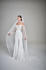 Suzanne Neville Eden Wedding Dress Ivory UK 8 Matching Train RRP 5425