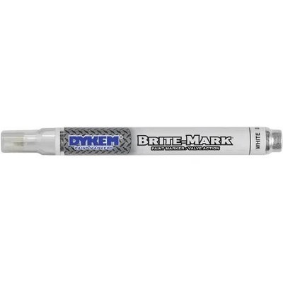 2PC DYKEM 84003 Permanent Paint Marker, White, Medium Tip, BRITE-MARK 916 S