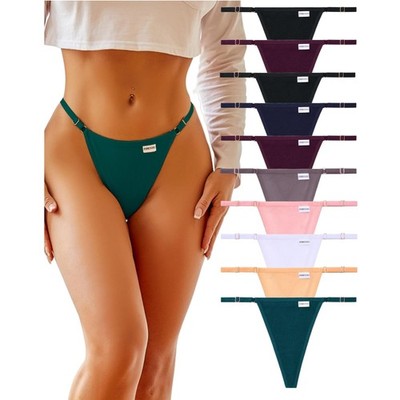 G-String Tanga Damen Set 10er Pack Baumwolle Nahtlos T-Back UnterhosenXS-XL