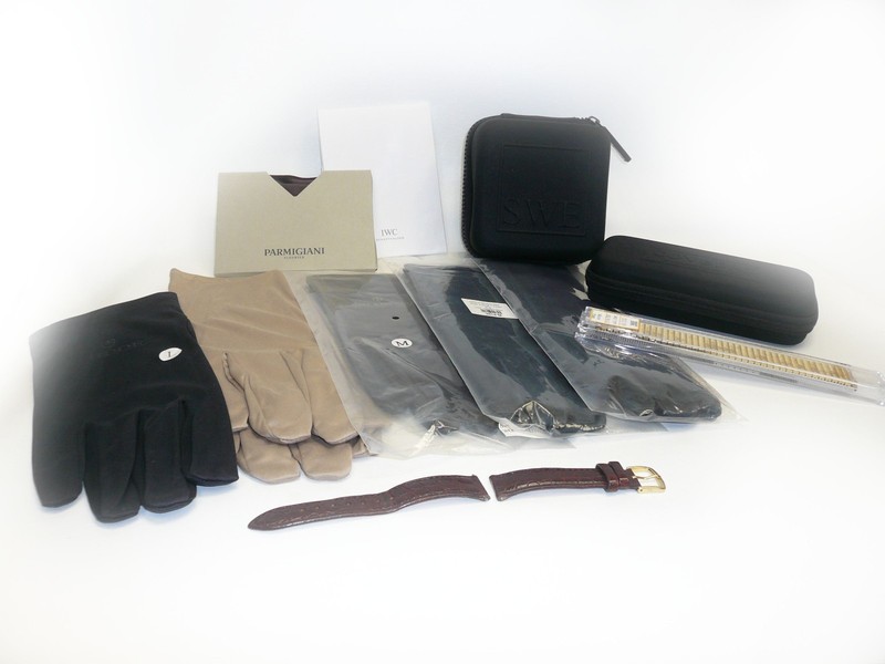 Assortment of Watch Accessories, Gloves, Straps, Travel Cases, Polishing Cloths