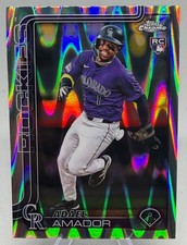 Adael Amador - 2025 Topps Chrome #255 RayWave Refractor (RC)