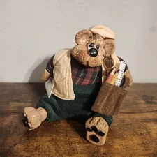 Russ Berrie Sitting Stuffie Bear  "Homer Improvement" The Country Folks Tools