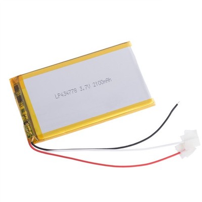 LiPo Akku 2100mAh 3,7V LiPower LP434778 mit PCB Schutz 3 Drähte 4,3x47x78mm