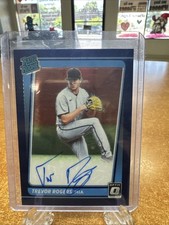 2021 Donruss Optic Trevor Rogers Rated Rookie Blue Auto /99  Marlins RC