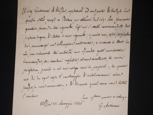 Giuseppe MANNO (1786-1868) - Lettre autogrpahe signée - Manuscrit - Photo 3 sur 9