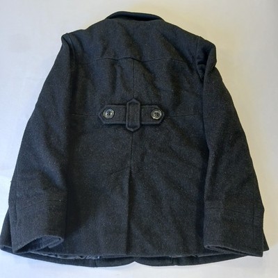 Gap RN#54023 Women's Black Wool Blend Buttons Coat Jacket Pockets