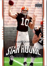 2007 Upper Deck Star Rookies Rookie Exclusives Edition Brady Quinn Football Card. rookie card picture