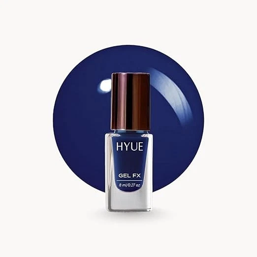 HYUE Gel FX Nail Paint | Indigo Downpour | 8ml | Ultra-Glossy Finish | 14-Day Lo