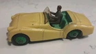 Vintage Dinky Toys Yellow Triumph TR2 Green Hubs England