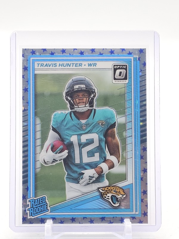 TRAVIS HUNTER 2025 DONRUSS OPTIC BLUE STARS RATED ROOKIE #201 Q7419