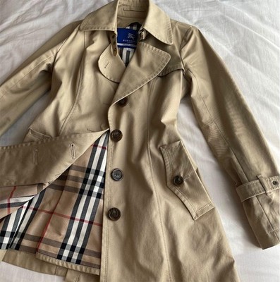Burberry Blue Label Trench Coat Chelsea Nova Check Belt included
