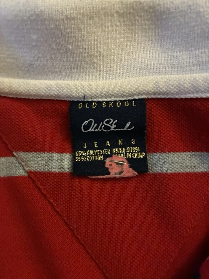 Old Skool Striped Short Sleeve Polo XL - Image 2 of 4