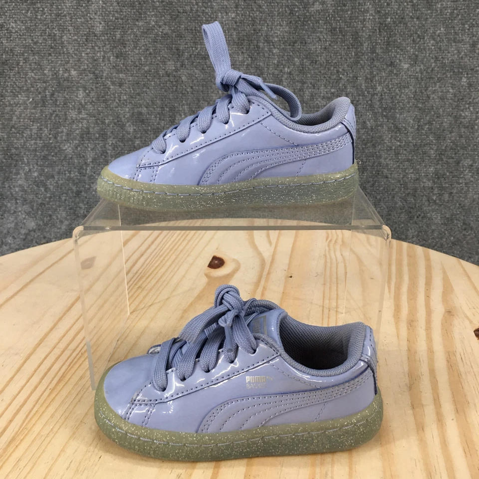 Tênis Puma Shoes criança 7 roxo cesta clássico cadarço glitter 36246102 - Imagem 2 de 4