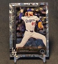 Dustin May Diamante Foil 2025 Topps Update Series Card #US70 LA Dodgers