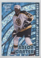2000-01 Pacific Revolution Shadow Series Blue 61/85 Anson Carter #9 a3q