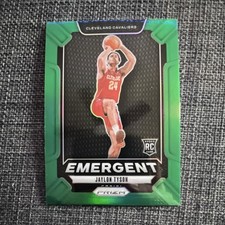2024-25 Panini Prizm Jaylon Tyson #25 Cleveland Cavaliers Emergent Green Rookie