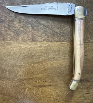 RARE Laguiole Claude Dozorme 12C27 Folding Pocket Knife 4  Made in France
