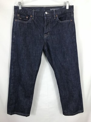 Outerknown Jeans Mens 33x23 Blue Selvedge Straight Button Fly (tag33x30) Altered