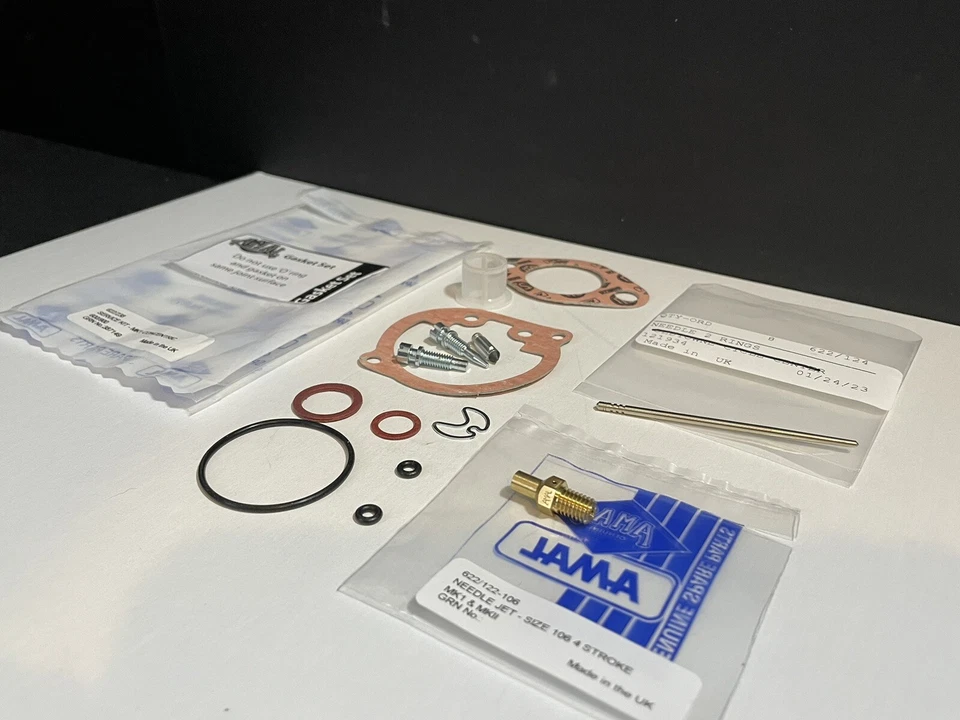 KIT COMPLETO DE RECONSTRUÇÃO CARBURADOR BSA TRIUMPH AMAL CONCÊNTRICO 600 900 CARB 622/238 - Imagem 2 de 4