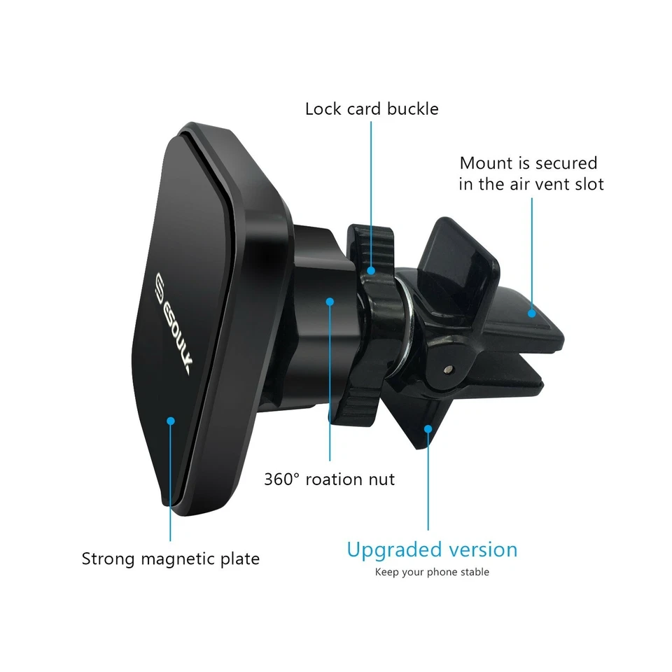 Esoulk Magnetic Air Vent Phone Car Holder Universal 360 Rotation. - Image 3 of 4