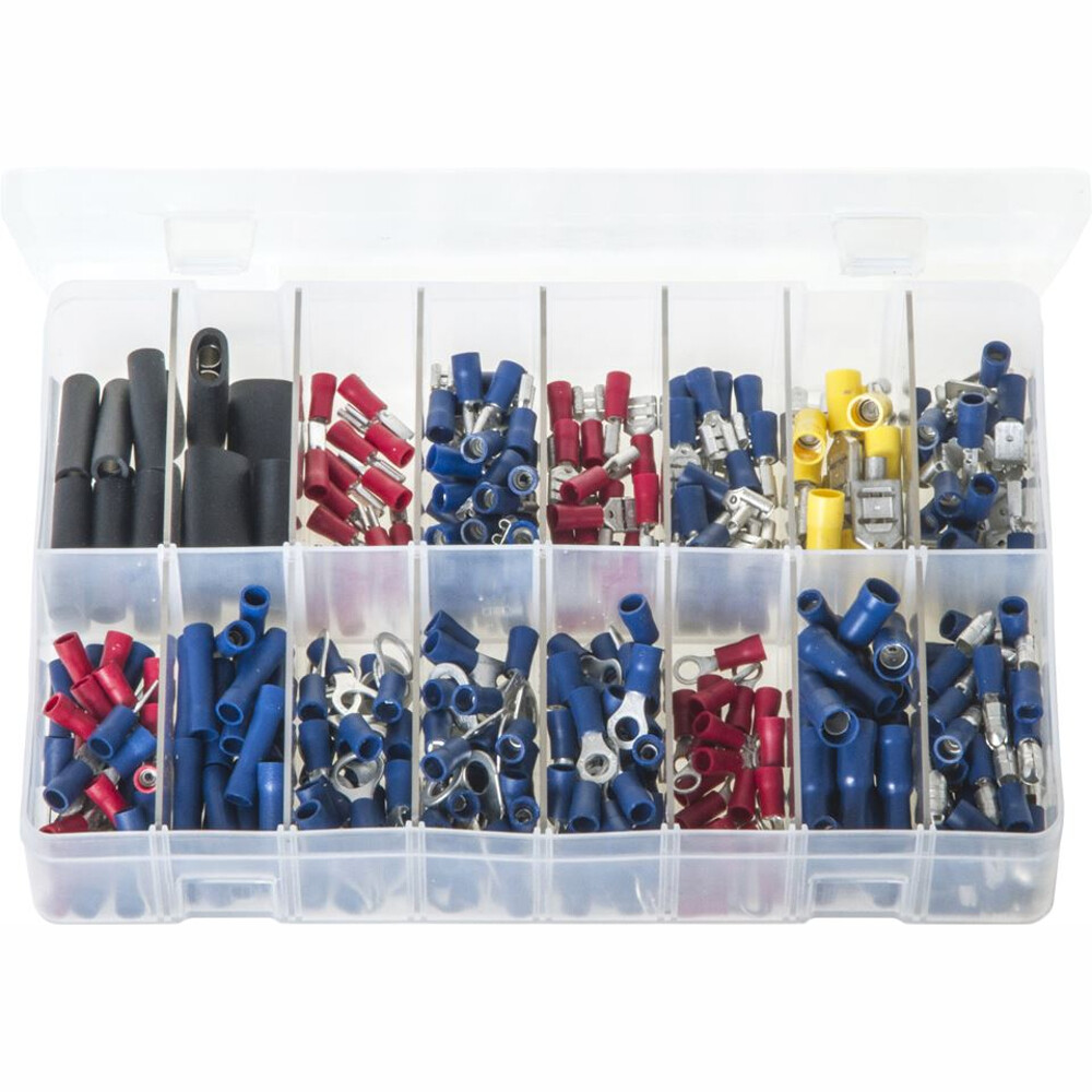 Terminals - Insulated. Assorted Box 340 Pieces. AB42
