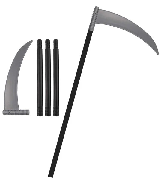 1x Fake Scythe Prop ~ 110cm Halloween Horror Decoration ~ Accessory Novelty