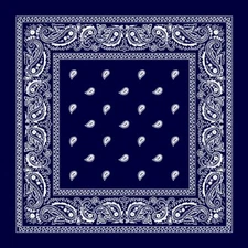 1 pc Bandana Paisley Fabric Navy - for Scarf Head Wrap Face Mask 