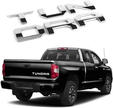 Chrome 3D Raised Tailgate Insert Letters for 2014-2020 2021 Tundra Emblem Decal