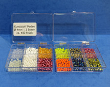 Kunststoffperlen Ø 4mm ca. 650 Stück & 2 Bo...