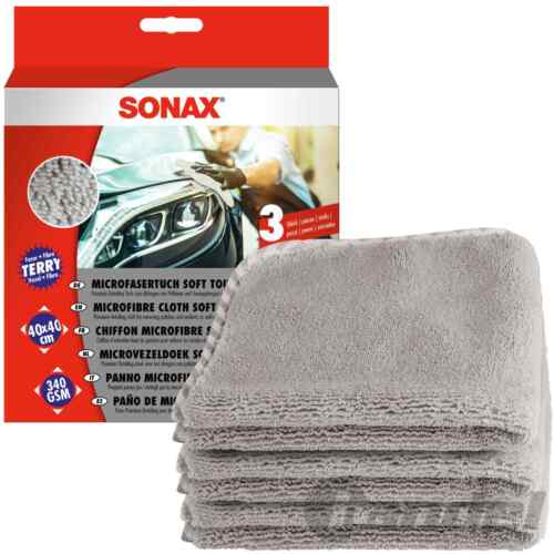 1x 3er PACK SONAX MICROFASERTUCH SOFT TOUCH DETAILING TUCH - Photo 1/3