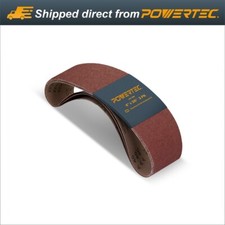 POWERTEC 4 x 36" Sanding Belt 240 Grit Aluminum Oxide Sandpaper-3 PK 110153