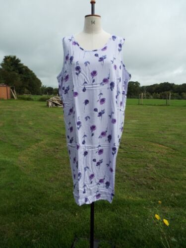 Super Lightweight Lilac Mix Floral Sleeveless Dress CLASSICS Plus Size 26 BNWT - Photo 1/4
