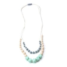 Nummy Beads Two Strand Mint Silicone Baby Teething Necklace for Mom to Wear, ...
