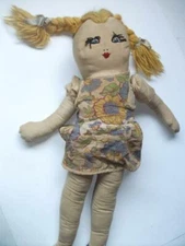 VINTAGE ANTIQUE RAG DOLL 21 INCHES 20'S-30'S - SWEET!