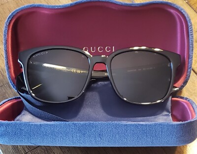 Gucci GG0637SK 004 Black Frame Grey Lens 56 mm Sunglasses | eBay