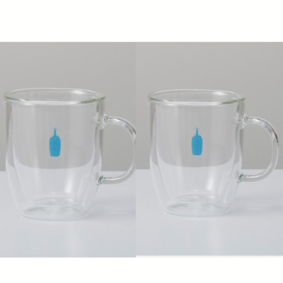 Blue Bottle Coffee X BODUM DOUBLE WALL GLASS Set of 2 350 ml Dishwasher safe
