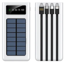 Solar Charger Power Bank 1000000mAh Portable Charger Power Bank External Battery