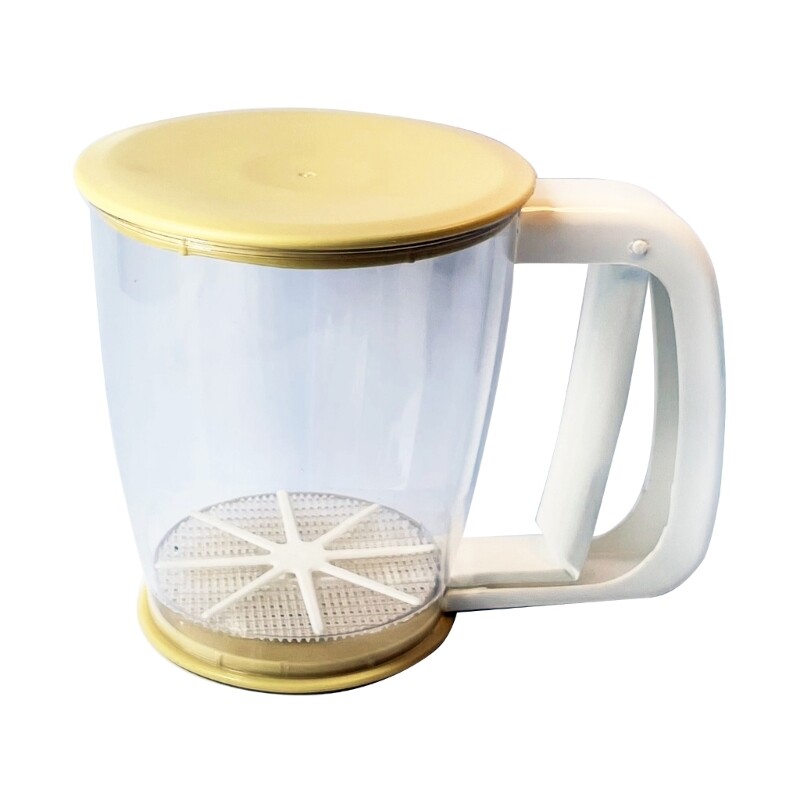 Flour Sieve Filter Plastic Powder Cup Sugar Sieve Sieve Shaker Mesh