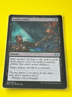 mtg all split second cards MtG Trading Card Game Modern Horizons 2 Uncommon Sudden Edict #346 [Showcase]