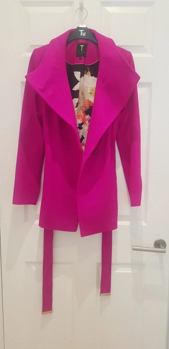 Ted baker deals fuschia coat