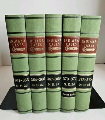 North Eastern Reporter Second Series /Indiana Cases Vol 361-375 1977 Book Decor