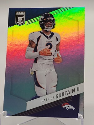 2023 PANINI DONRUSS ELITE PATRICK SURTAIN II BASE FOOTBALL CARD DENVER BRONCOS 