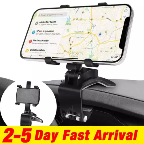 360° Rotation Dashboard Phone Holder Mount GPS Stand Cradle Clamp Universal Car - Picture 1 of 10
